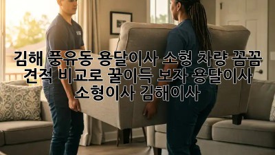 🚚 김해 풍유동 용달이사 소형 차량, 꼼꼼 견적 비교로 꿀이득 보자! #용달이사 #소형이사 #김해이사